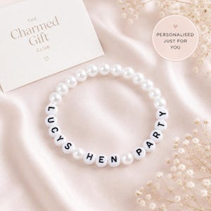 Personalised Hen Party Handmade Bracelet | Hen Do Gift | Engagement gift | Bridal party | Wedding Favour | Bridal Shower | Engaged