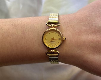 Reloj vintage de dos tonos para mujer