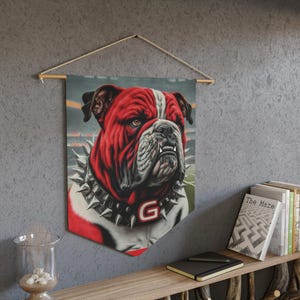 Pennant, Georgia Bulldogs Football, Dorm Decor, Grad Gift, University of Georgia Bulldogs,  Wall Banner, Sports Team Spirit Gift, Man Cave