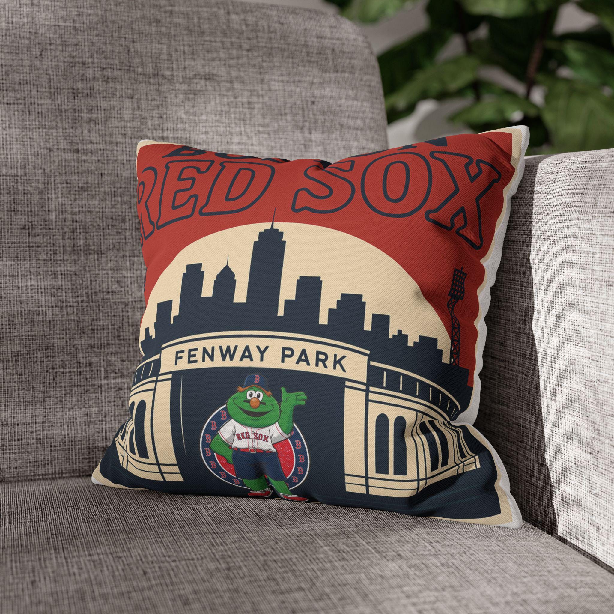 Boston Red Sox Baseball Pillowcase, MLB Fan Decor, Sports Gift, Baseball Pillow,