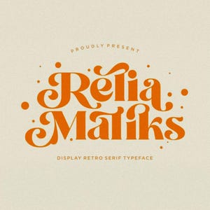 Retro Font - Groovy Font, Modern Font, Hippie Font, 70s Font, Cricut Fonts, Procreate Fonts, Fonts for Cricut, swirls, glyphs,