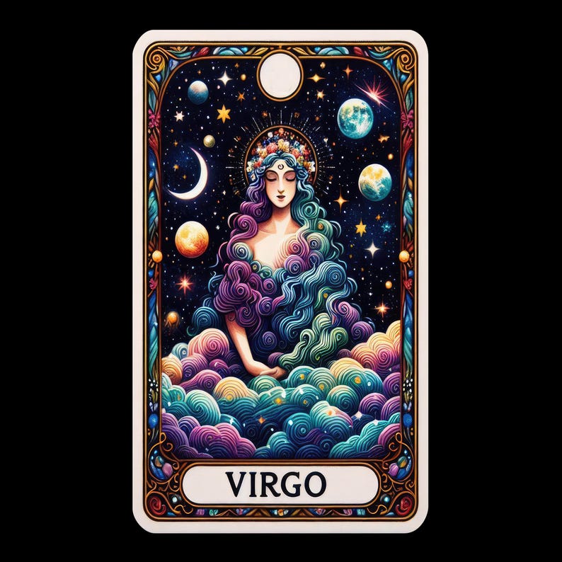 12 Zodiac Tarot Cards Bundle - Zodiac Tarot PNG, Sublimation, Instant Download, Tarot Cards PNG, Zodiac Tarot Clipart, Oracle Card image 6