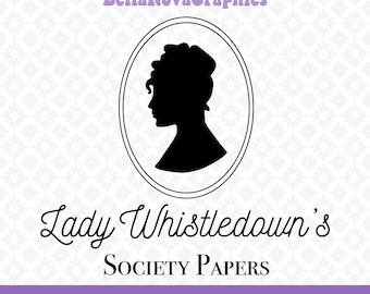 Bridgerton Show/Book Series SVG PNG DXF | Lady Whistledown Society Papers | Whistledown Logo Cameo | Clipart for Cricut/Silhouette, Download