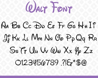 Mouse Alphabet SVG, Mouse Font SVG, Letters SVG, Walt Font Svg, Vinyl Cut File, Otf, Svg, Ttf, Installable font, Cartoon Font