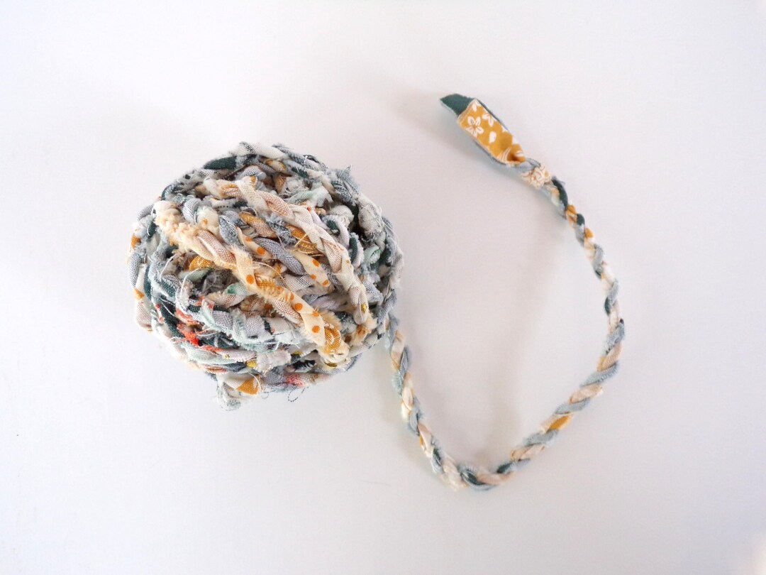 Handmade Fabric Twine: Twisted Boho Rag Cord, Multi-color - Etsy