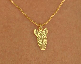 Zebraketting 925 kt sterlingzilver 14 kt vergulde dierensieraden