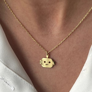 ロボットネックレス · 14K ゴールドメッキ · 925K スターリングシルバー · サイエンスネックレス · サイボーグネックレス · フィクションネックレス · ユニセックスジュエリー