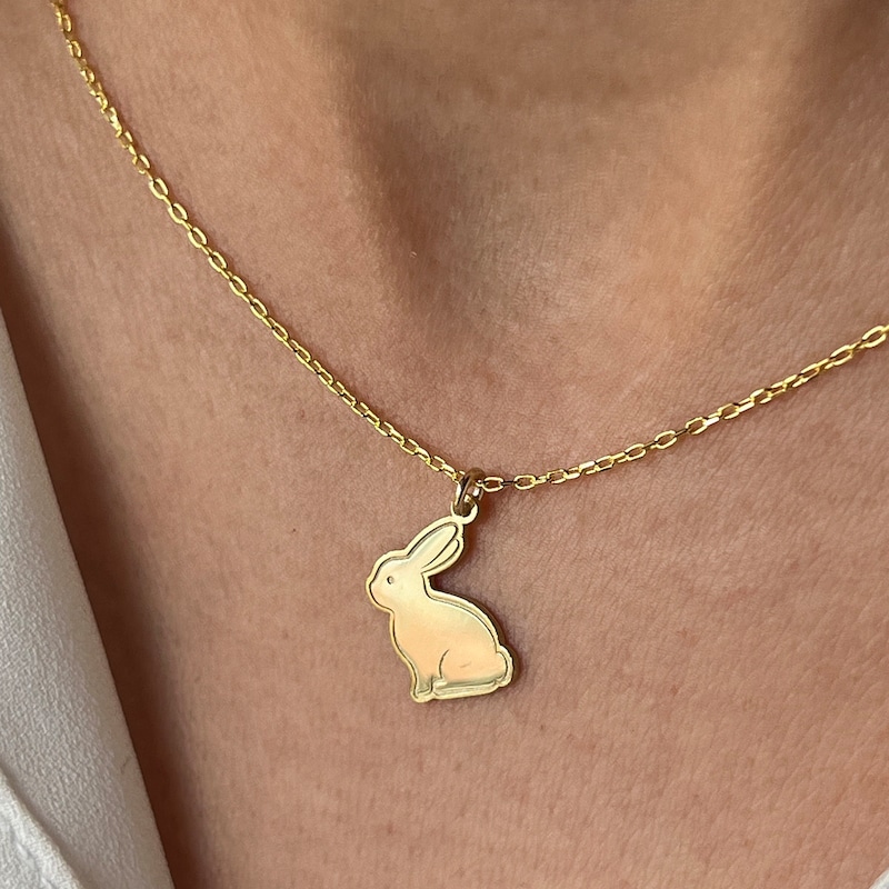 Bunny Necklace - Etsy