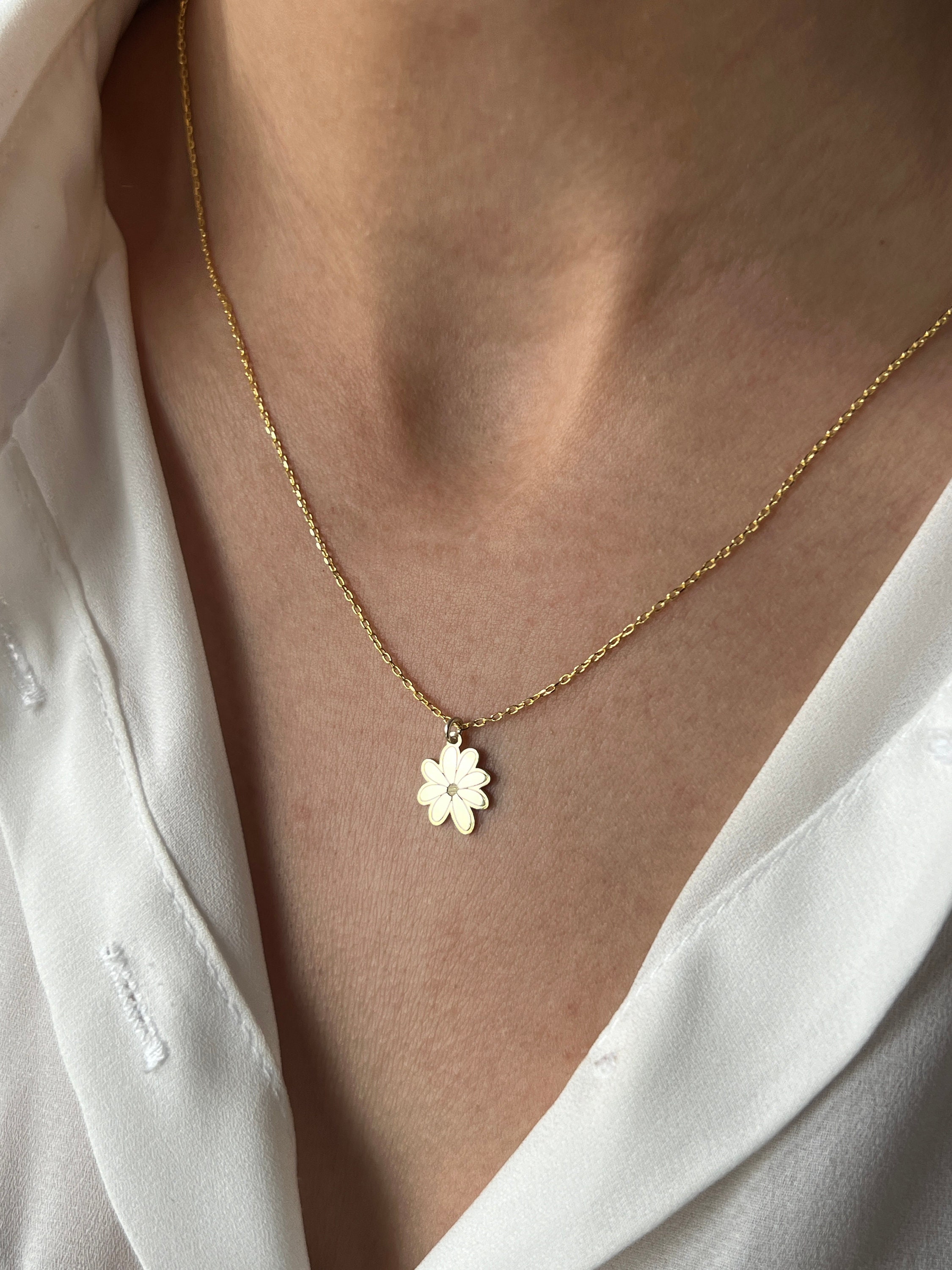 ★VINTAGE HOLLYWOOD★ Nature Daisy Necklace_VH2435NE005M Designer fashion, Seoul-fully created | W Concept