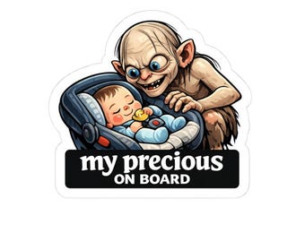 Pegatina para asiento de coche de bebé inspirada en Gollum ESDLA / Bebé a bordo