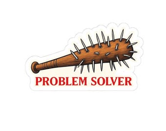 Stranger Spiked Bat Problem Solver Sticker | Kiss-Cut Vinyl Sticker