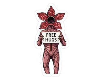 Demogorgon Free Hugs stranger sticker | Kiss-Cut Sticker