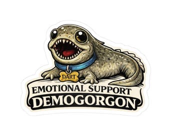 Pegatina de Demogorgon de apoyo emocional de un extraño / Calcomanía de criatura troquelada