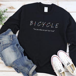 My Friends Ride Sweatshirt, Cozy Cycling Sweater, Warm Bicycle Hoodie, Cycling Motivation, Gift for Cyclist, Gift for Biker, Funny Apparel