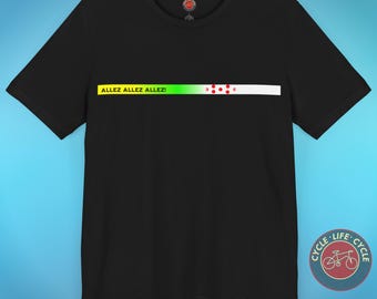 Allez Tour de France Short Sleeve Tee | Gift for Cyclist | Bike Race T-Shirt | Bicycle Apparel | Bike Racer Shirt |