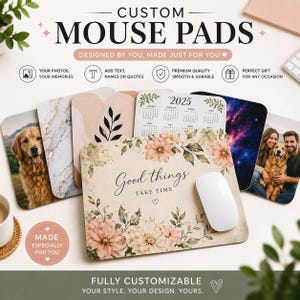 Custom Mouse Pad | Personalized Mousepad with Your Design | Photo, Logo, Text | Custom Desk Gift | Business Logo Mouse Pad | Gift Idea