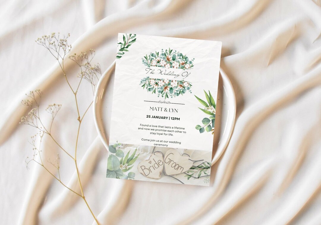 Sage Flower Wedding Invitation Template Pastel Printable Wedding Sage Flower Wedding Invitation Template Pastel Printable Wedding