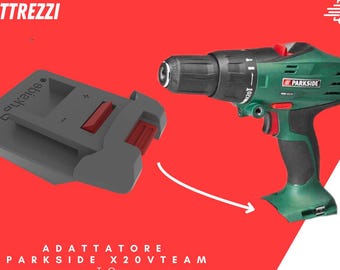 ADATTATORE batteria Parkside x20v su parkside  pabh 20  li a1 (per vecchi strumenti)