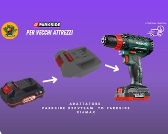Adattatore/convertore batteria per strumenti agli ioni di lio Lidl Parkside X20V a vecchi accessori per utensili adattatori per batterie agli ioni di lio Lidl Parkside 20V  1420