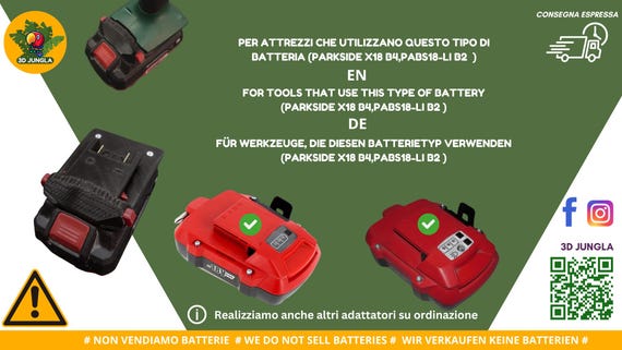 Adapter für Lidl Parkside Performance X 20V Team Akku Akkuadapter Adapter für Lidl Parkside Performance X 20V Team Akku Akkuadapter