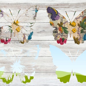 Editable Butterfly Canva Frames-Set of 2 frames for canva drag and drop canva template frame