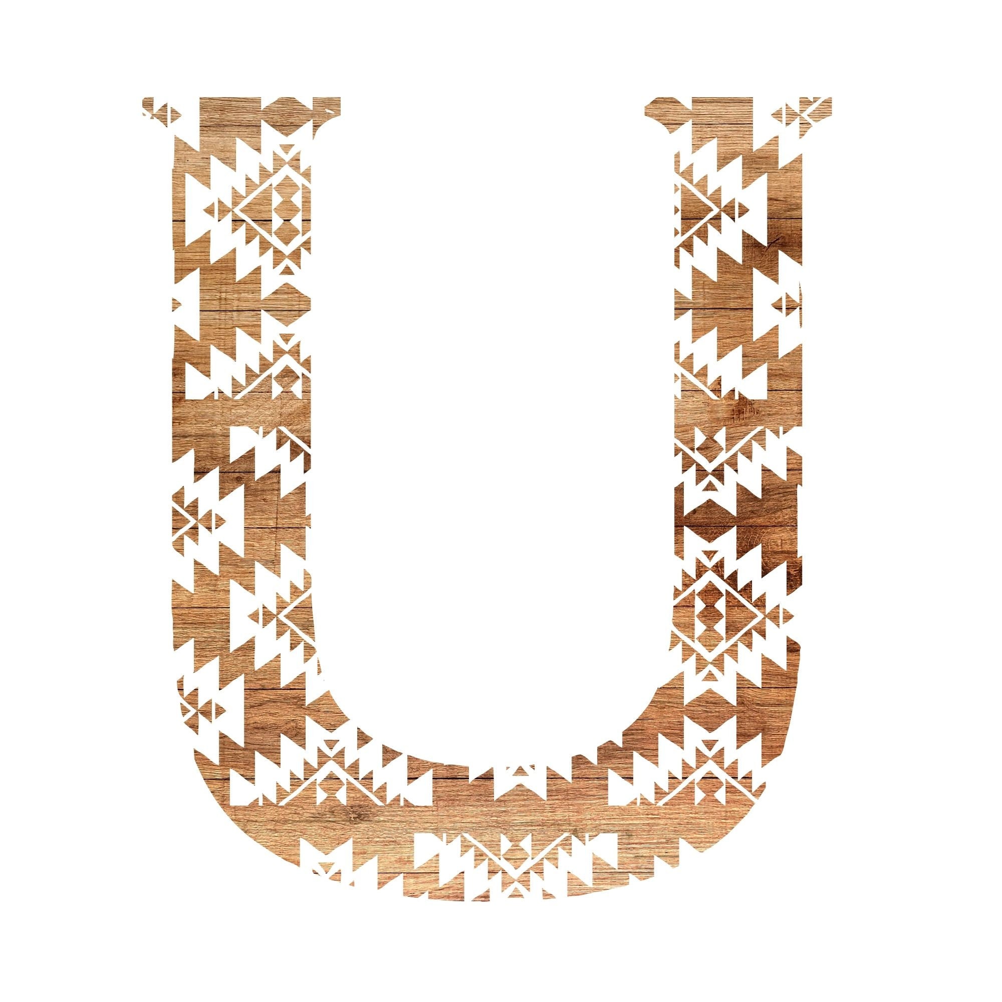 Aztec Navajo Southwestern Style Monogram Initial Letter Canva Frame Set ...