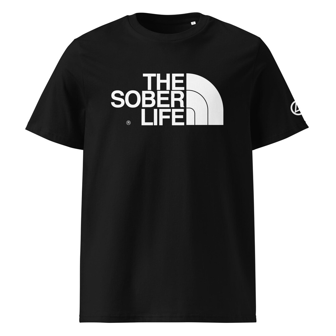 The Sober Life White AA Sleeve Logo Recovery Rehab Sobriety Swag