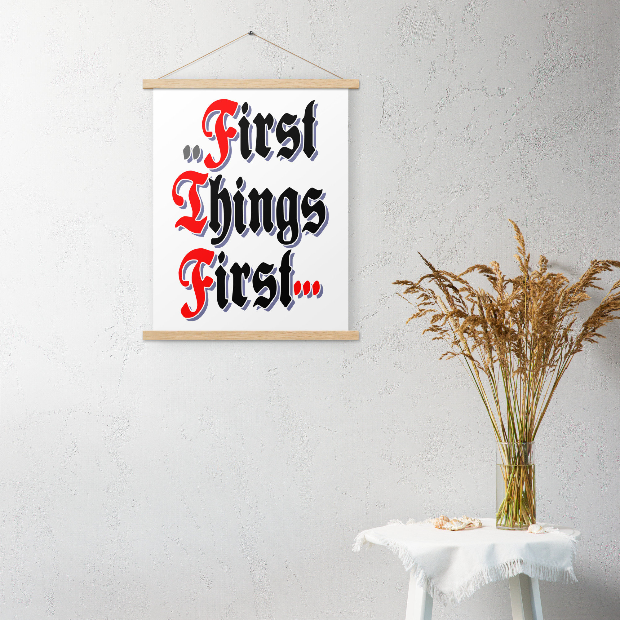 First Things First AA NA Meeting Wall Poster With Hangers - Etsy