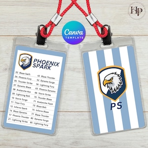 Modelo de cartão de escalação de equipe, cartão de escalação de equipe editável, cartão de escalação de equipe para equipe esportiva ou qualquer equipe, modelo Canva