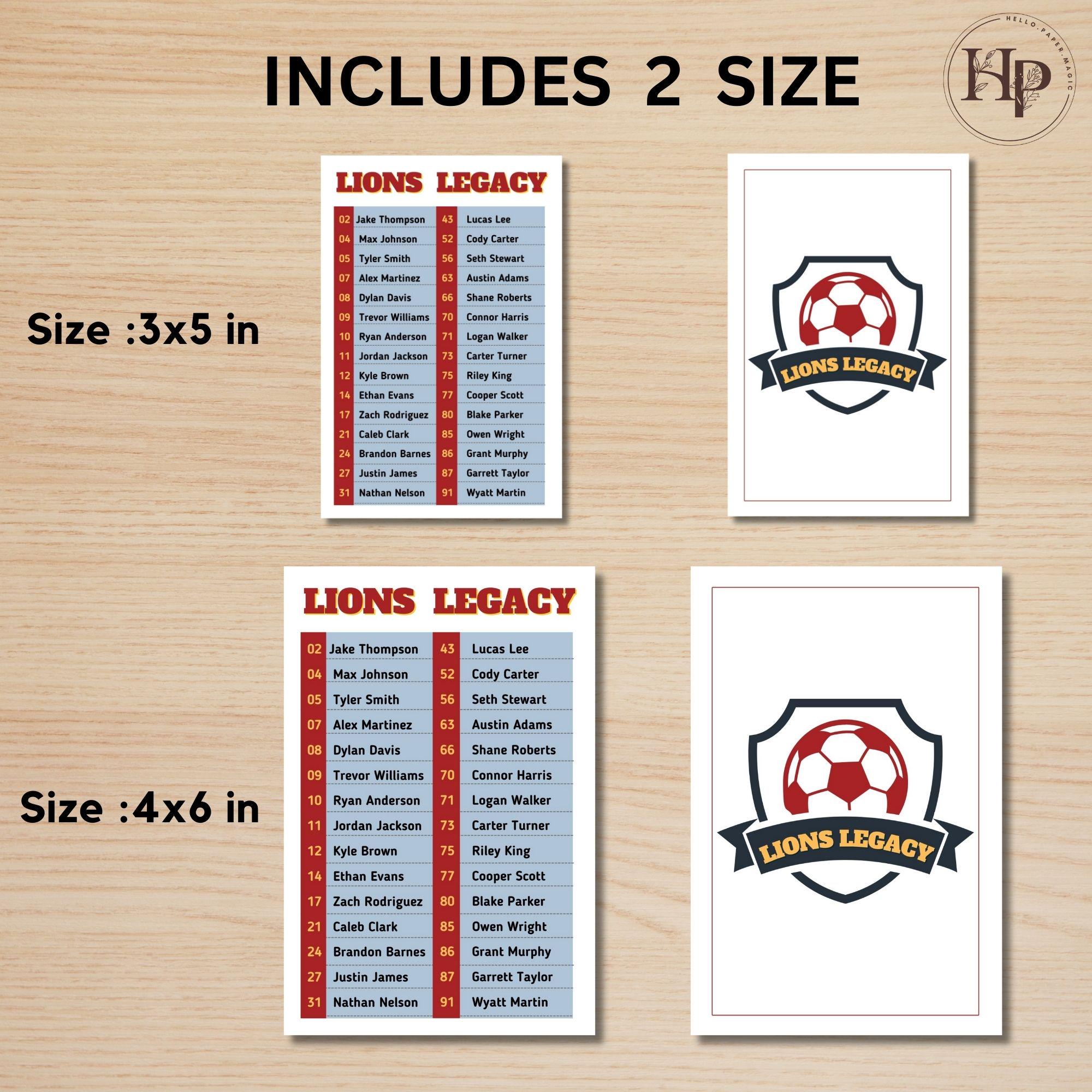 Design With Team Roster Backj Editable Team Roster Card Template: Sports Team Canva Design - Etsy