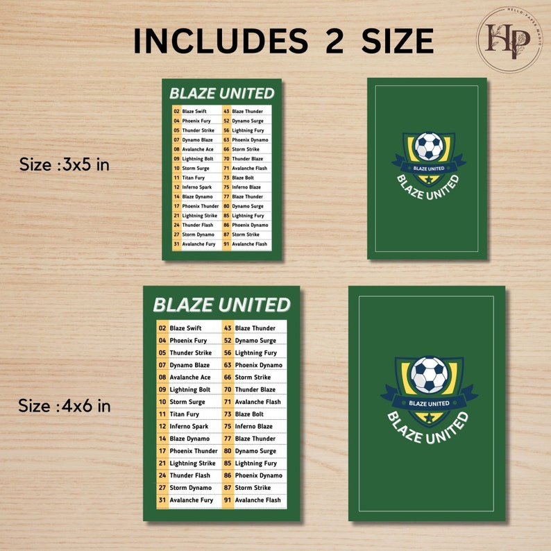 Editable Team Roster Card Template: Sports Team Canva Design - Etsy