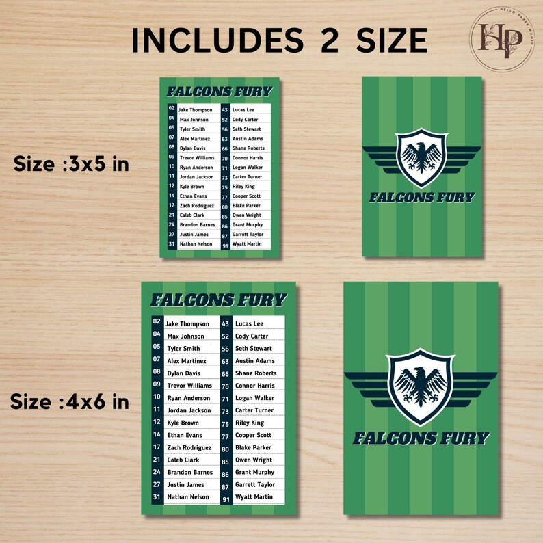 Editable Team Roster Card Template: Canva Sport Team Design - Etsy