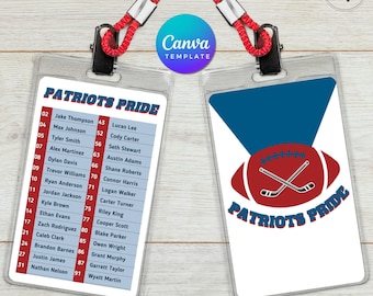 Editable Team Roster Card Template, Canva Sport Roster (Digital Download)