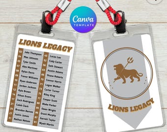 Editable Team Roster Card Template: Canva Design (4x6 & 3x5) (Digital Download