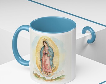 Virgen de Guadalupe Mug | Religious Catholic Icon Mug, Our Lady of Guadalupe, Teacher Mug Gift, Catholic Christmas Gift,