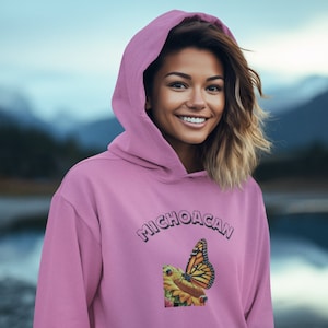 Michoacan Hooded Sweatshirt,  Michoacan Hoodie, Mexican Hoodies, Mexican Sweatshirt, Mexican Gift,  Michoacan Shirt, Ropa Mexicana