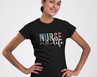 Cotton Tee Love Nurse Shirt, Nurse T-Shirt, Nurse Tees, Cute Nurse Shirts, Nurse Appreciation Gift, Nurse Gift Idea, Nurses Week Gift