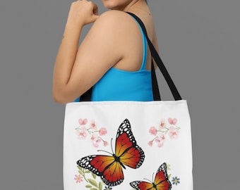 Borsa tote a farfalla, borsa tote a farfalla vintage vintage, borsa tote per piscina, regalo farfalla per lei, regalo regalo di compleanno borsa da spiaggia farfalla