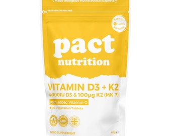 Integratore di vitamina D3 K2: supporto immunitario e osseo ad alta potenza - 120 compresse vegetariane