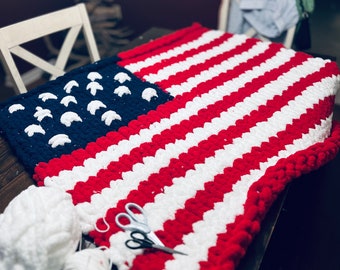 Merica Chunky Knit Blanket