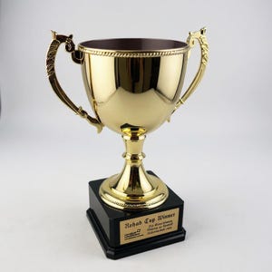 Gold Trophy Cup - Various Sizes - Drinkable Trophy Cup - Fantasy Football Trophy Cup - Gold Perpetual Trophy - Traveling Trophy With Updates