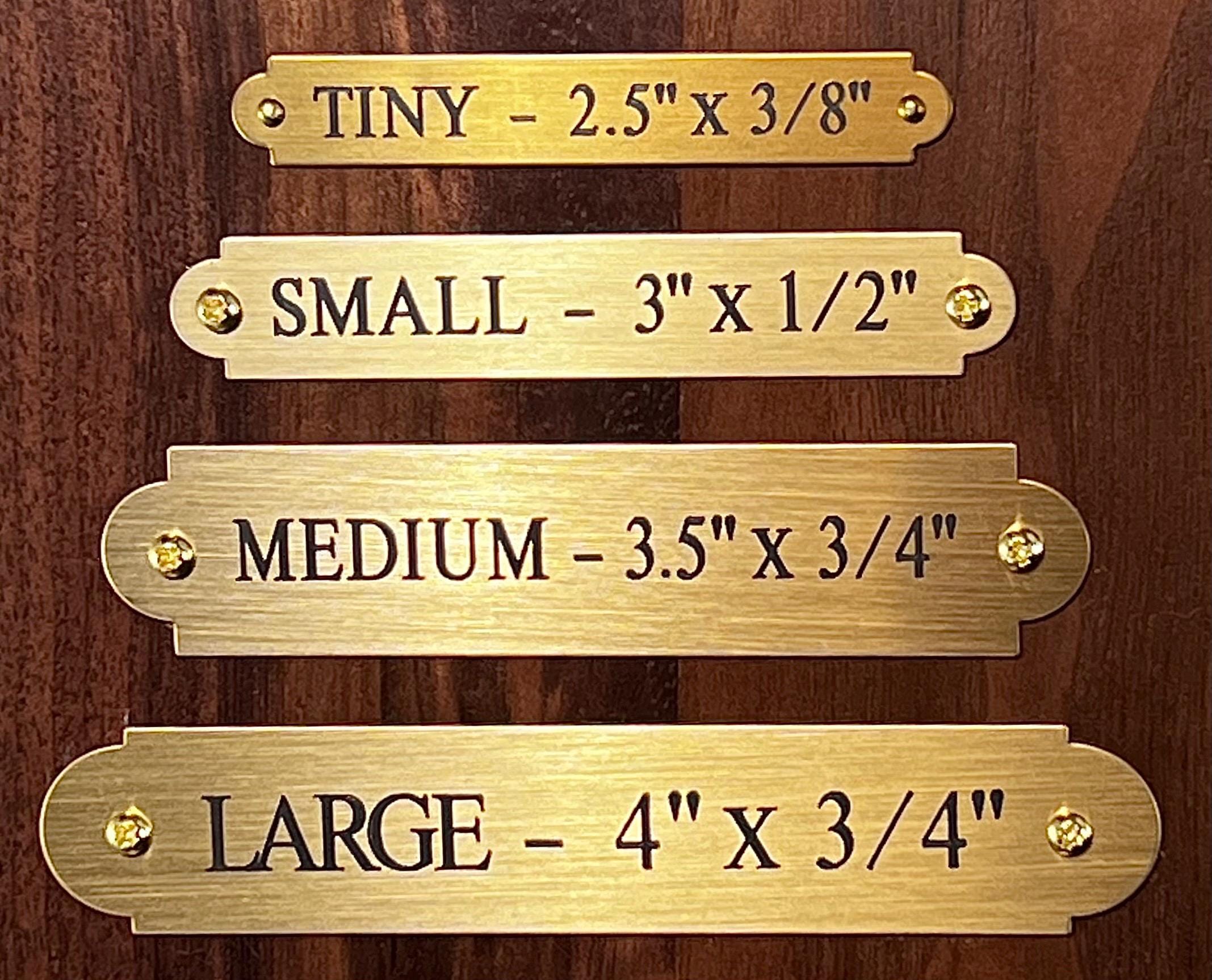 Wooden Plaque With Gold Or Brass Plate Stock Photo - Image Of Rivets