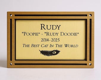 Engraved Gold Nameplate, Brass Plaque, Cast Bronze Memorial Plate, Gold Plaque, Bench Plaque, Heavy Duty Engraved Brass Metal Sign Label