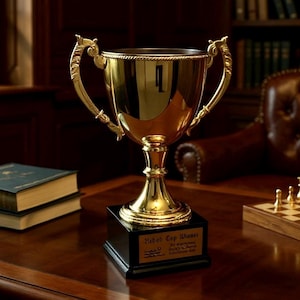 Gold Trophy Cup - Various Sizes - Drinkable Trophy Cup - Fantasy Football Trophy Cup - Gold Perpetual Trophy - Traveling Trophy With Updates