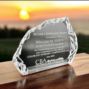 Employee Gift, Clear Crystal Iceberg Sculpture Award Custom Engraved, Personalized Glass Ice Sculpture Corporate Mountain Award, Retirement