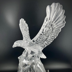Spirit Eagle Crystal Corporate Award, Personalized Flying Eagle Gift, Custom Engraved Eagle Scout Gift, Soaring Eagle Scout Crystal Trophy