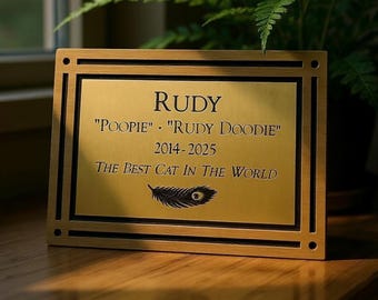 Engraved Gold Nameplate, Brass Plaque, Cast Bronze Memorial Plate, Gold Plaque, Bench Plaque, Heavy Duty Engraved Outdoor Brass Plaque