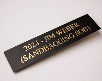 Placa de latón grabada con nombre, placa de latón grabada, placa de latón de tamaño personalizado, placa de latón personalizada, letrero de metal, placa de trofeo, parte posterior adhesiva