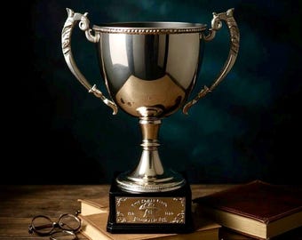 シルバーメタルトロフィーカップ - パーソナライズされた彫刻 - Etsy 日本