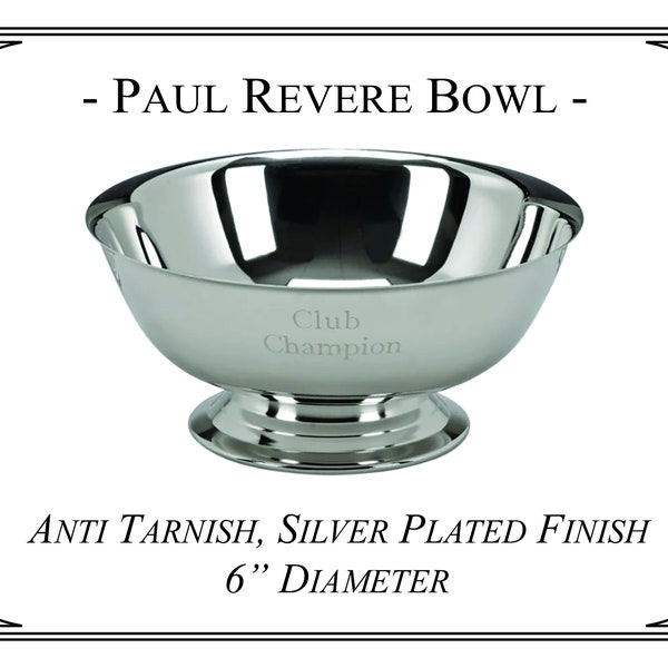 Traditional Paul Revere Style Silver Bowl - 6" Silver Plated